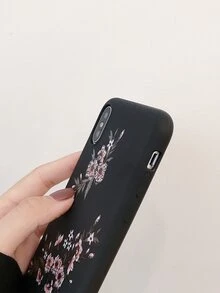 Funda compatible con iphone con flor - Negro - Ver 6