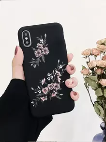 Funda compatible con iphone con flor - Negro - Ver 1