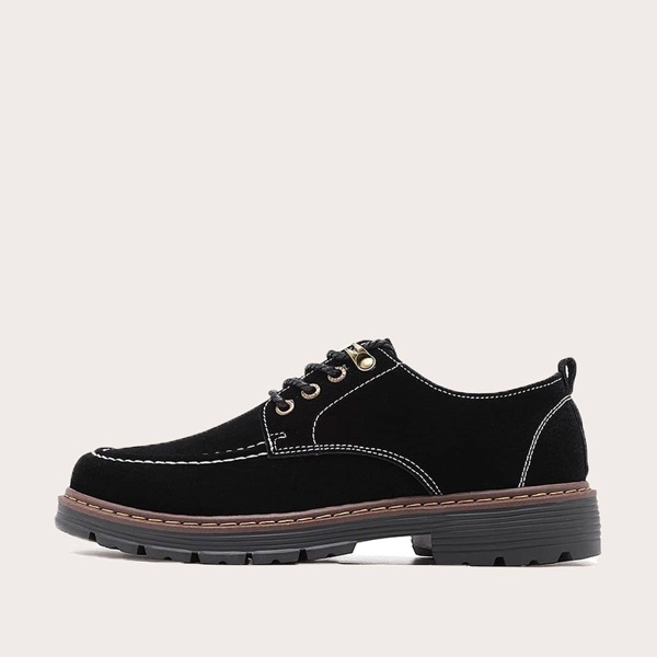 

Men Lace-up Suede Dress Shoes, Black
