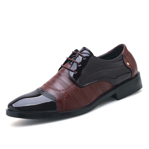 

Men Stitch Detail Two Tone Dress Shoes