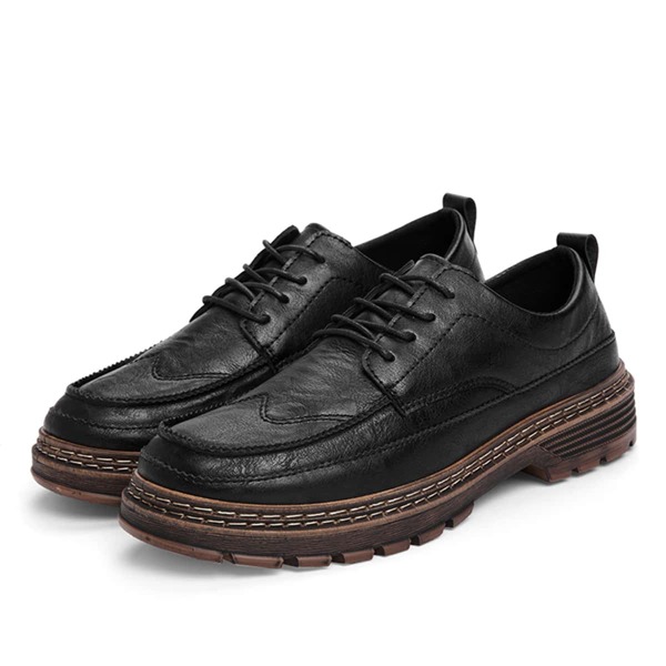 

Men Stitch Detail Lace-up Dress Shoes
