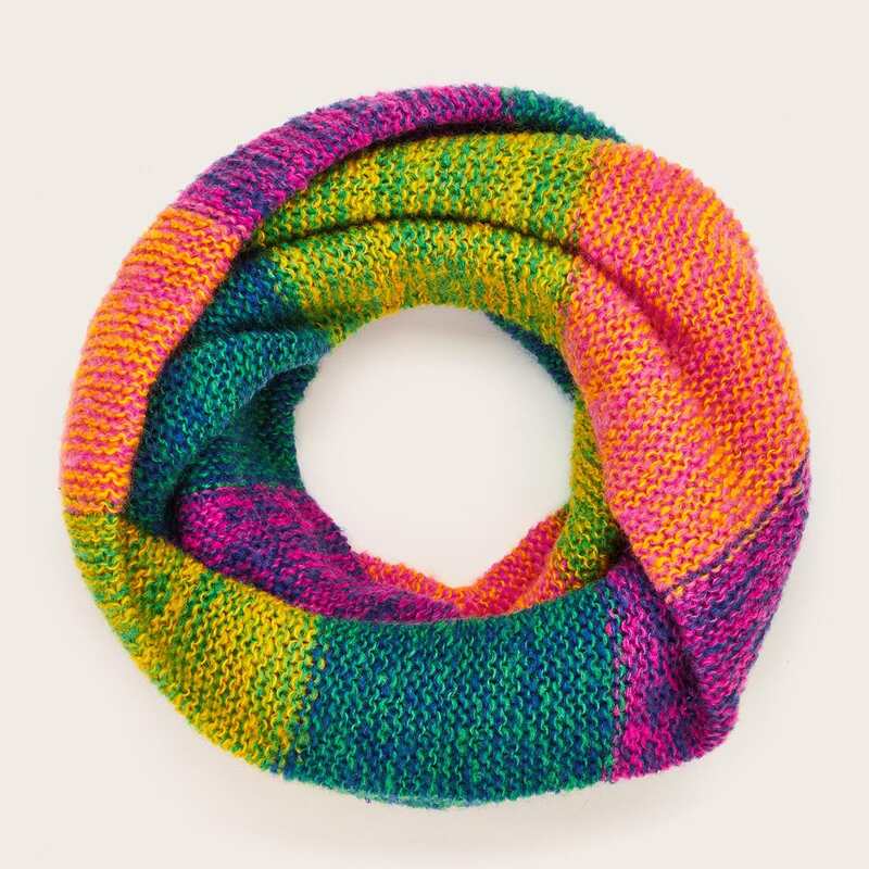 

Color Block Ring Scarf, Multicolor