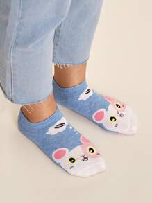 5pairs Cartoon Pattern Socks - Multicolor - View 5