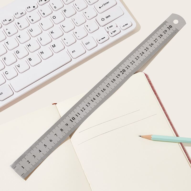

1pc 30cm Stainless Steel Ruler