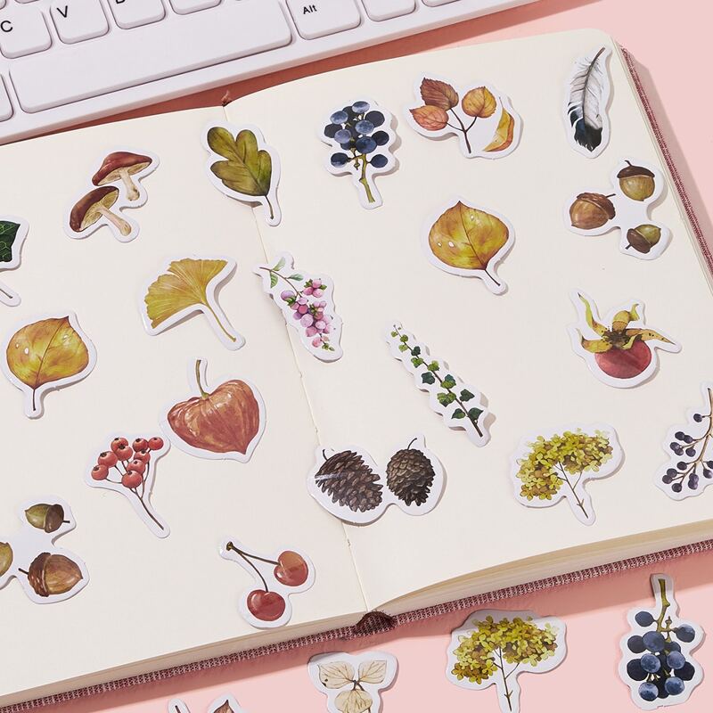 

46pcs Cartoon Leaves Sticker
