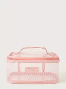 Hollow Out Makeup Bag Storage Makeup Organizer Makeup Case - Pink - View 1