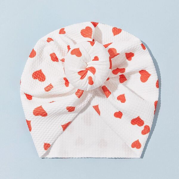 

Baby Heart Pattern Turban Hat, Multicolor