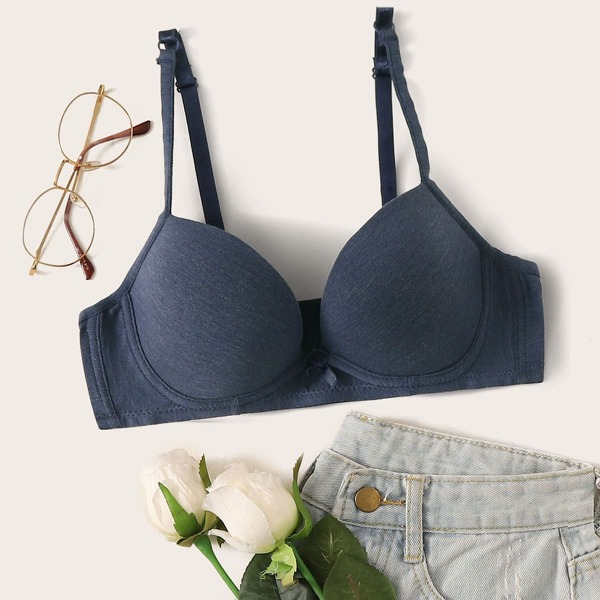 

Solid Underwire Bra, Navy