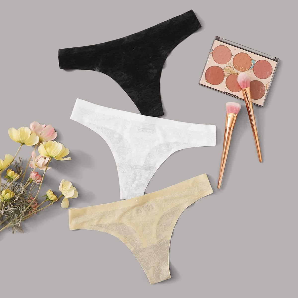 

3pack Solid Panty Set, Multicolor