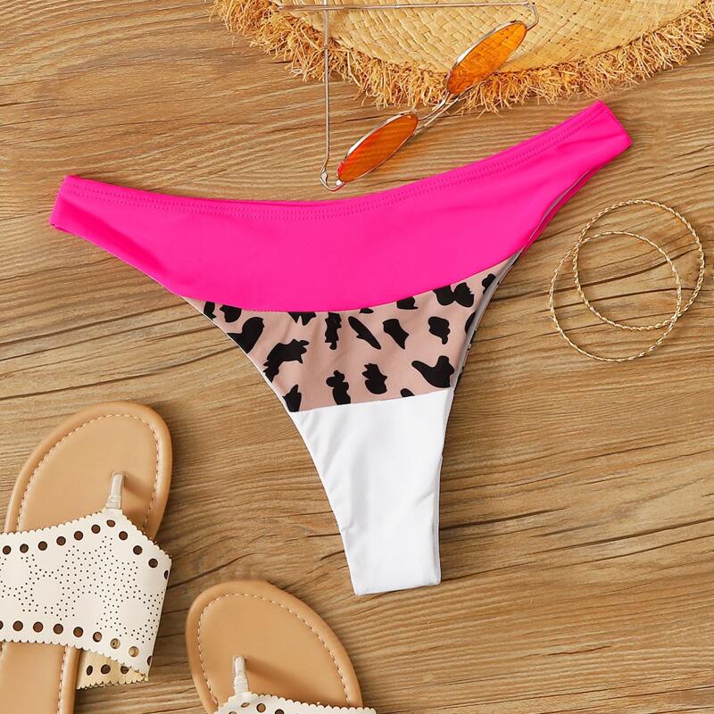 

Colorblock High Cut Bikini Panty, Multicolor