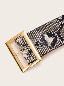 Snakeskin Pattern Belt - Multicolor - View 3