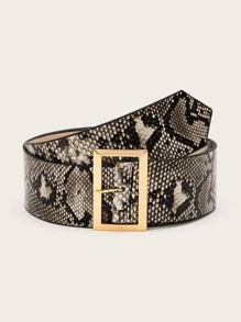 Snakeskin Pattern Belt - Multicolor - View 1