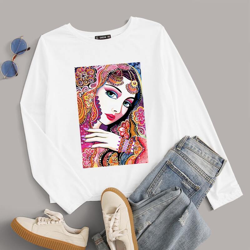 

Figure Graphic Tee, White