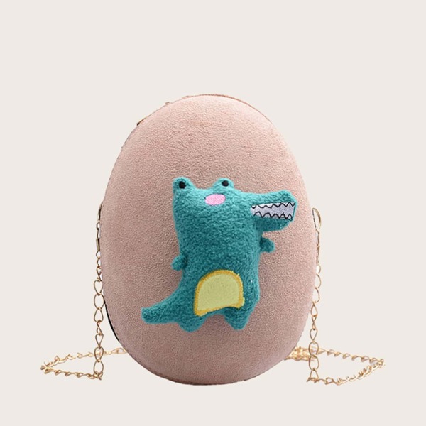 

Girls Dinosaur Design Crossbody Bag, Pink