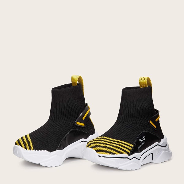 

Toddler Boys Knit Slip On Sneakers, Black