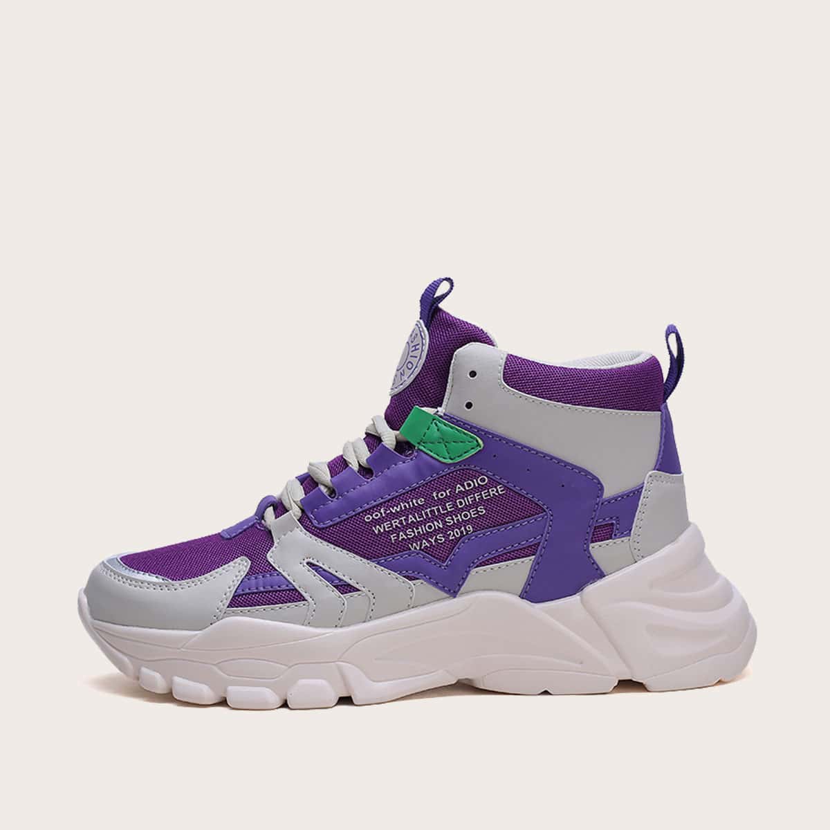 

Guys Letter Graphic Chunky Sneakers, Purple