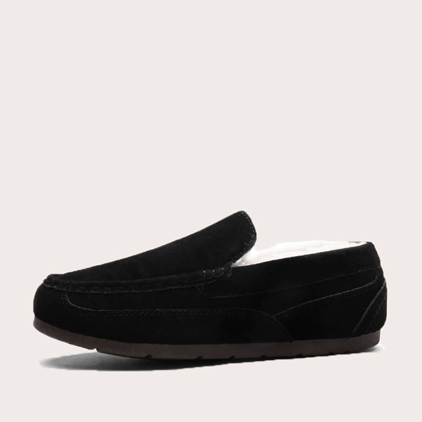 

Men Fur Lined Loafers, Black