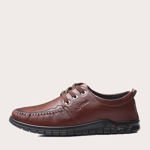 

Men Stitch Detail Lace-up Formal Shoes