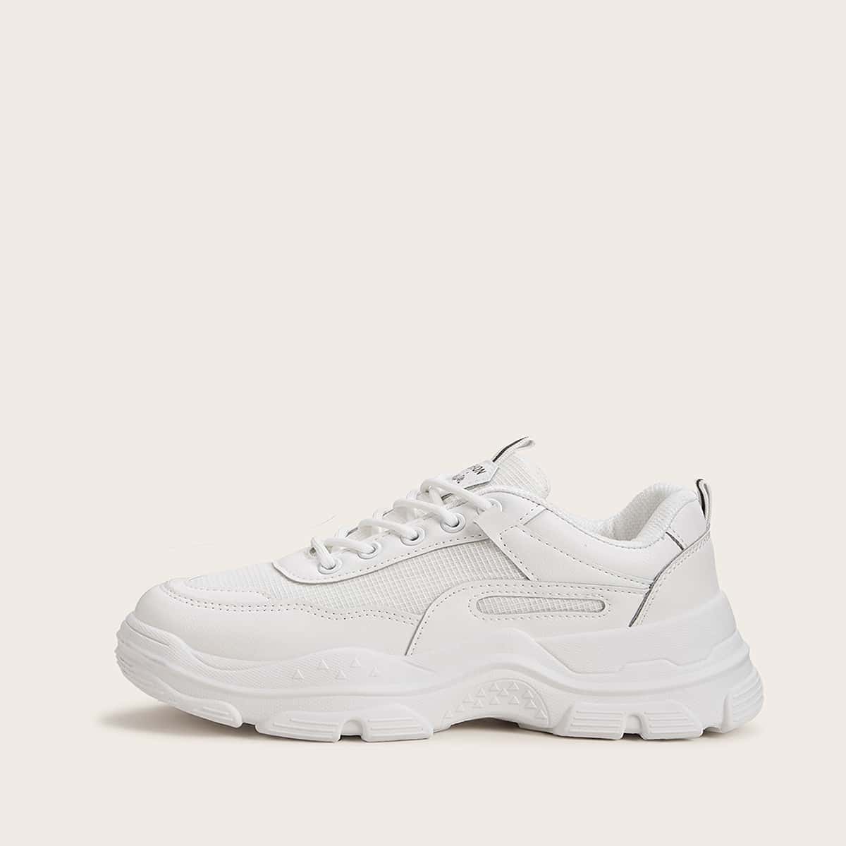 

Letter Graphic Chunky Sneakers, White