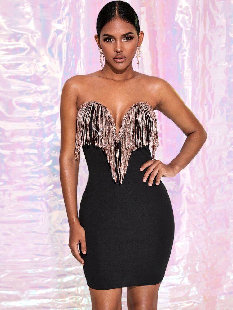 sweetheart neck bodycon dress