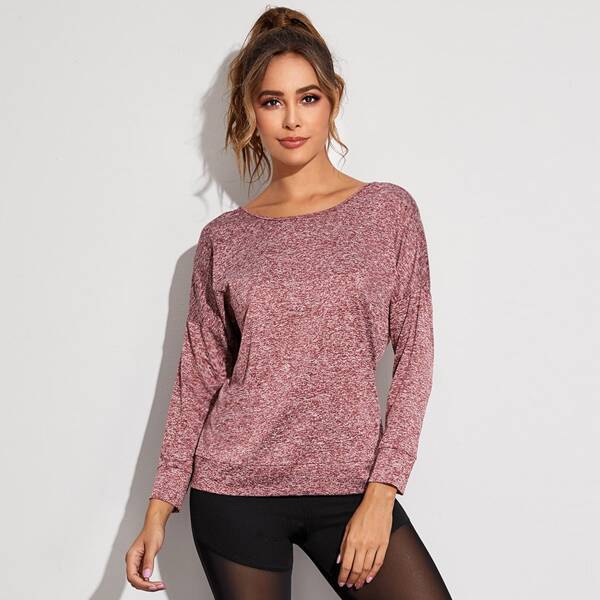 

Cut Out Back Space Dye Sports Tee