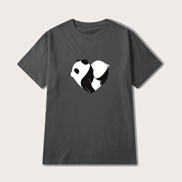 

Men Cartoon Graphic Tee, Grey