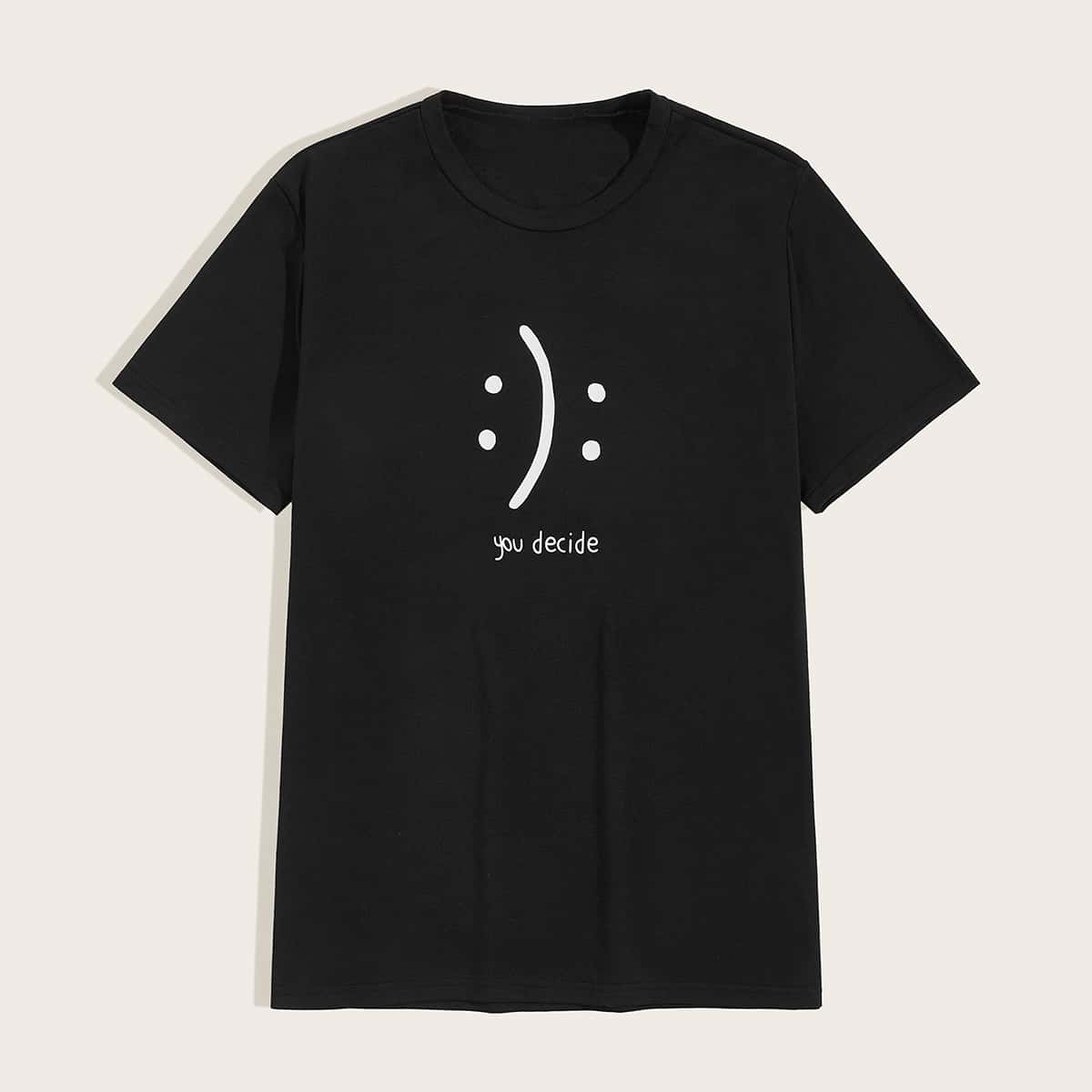 

Guys Letter Graphic Tee, Black