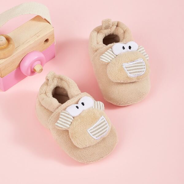 

Baby Boy Cartoon Graphic Flats, Apricot