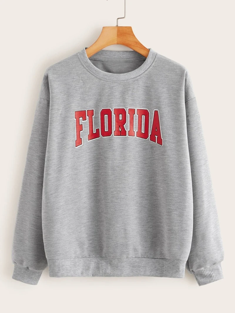 Florida Graphic Drop Shoulder Sweatshirt