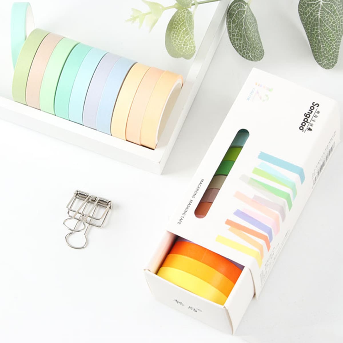 

12rolls Solid Color Masking Tape