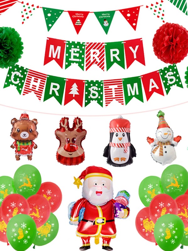 

Christmas Decorative Balloon Set, Multicolor