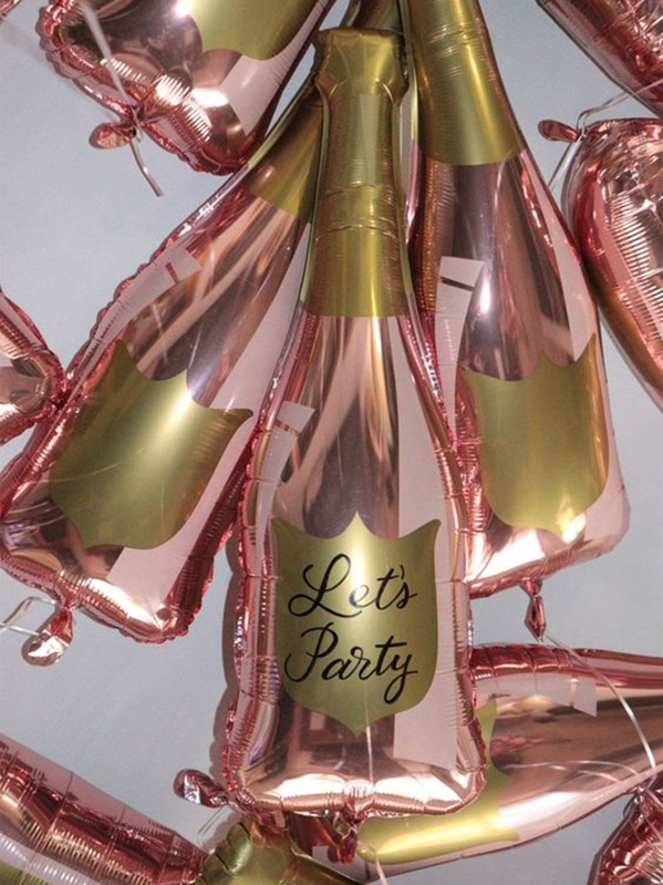 

1pc Wine Bottle Shaped Balloon, Pink