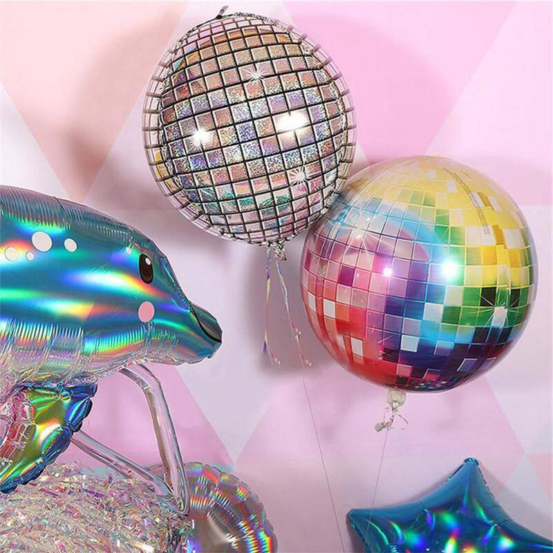 

1pc Disco Aluminum Foil Balloon, Multicolor
