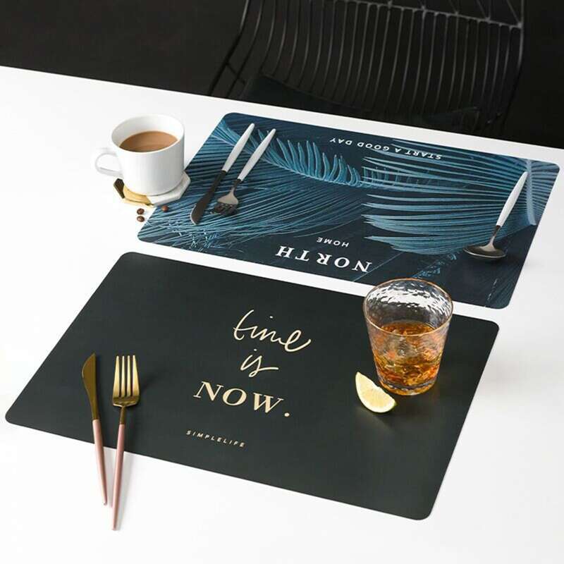 

1pc Simple Plant Print Placemat, Multicolor