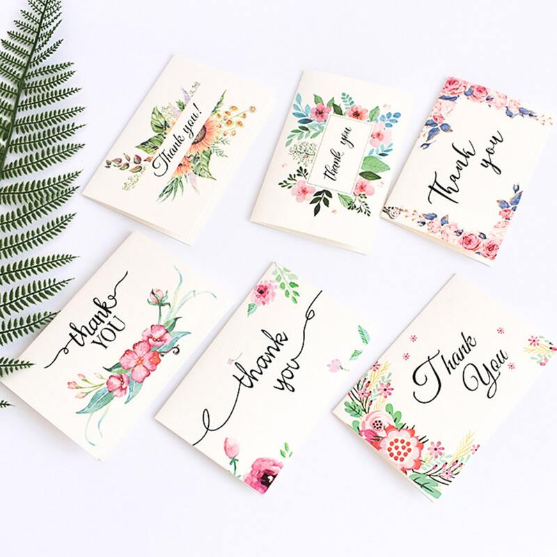 

6sheets Floral Print Greeting Card