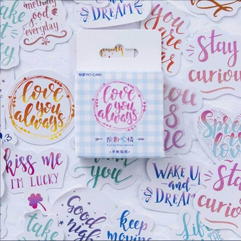 

45pcs Boxed Letter Graphic Sticker