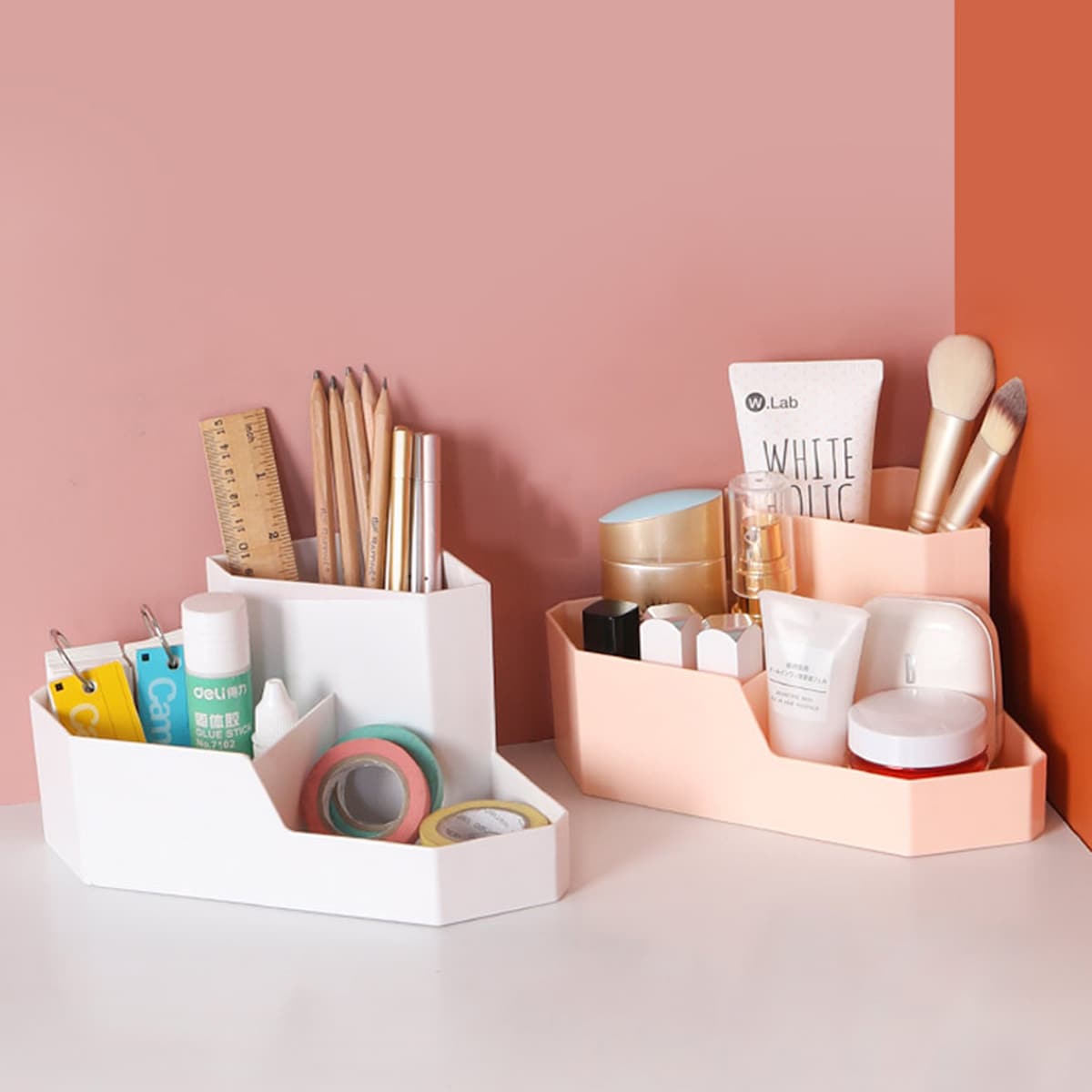 

1pc Desktop Cosmetic Storage Box, Multicolor