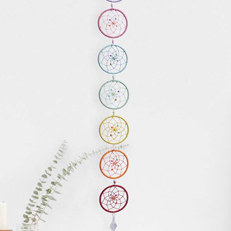

7-ring Colorful Woven Dream Catcher