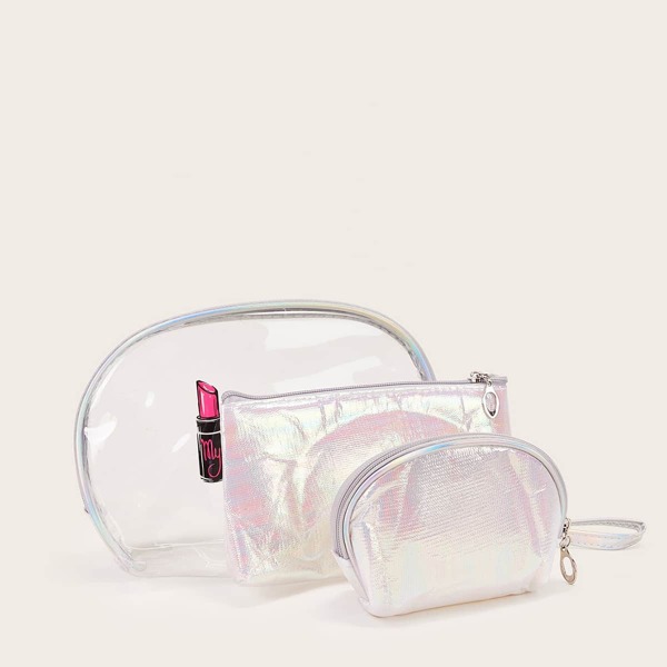 

Lipstick Pattern Makeup Bag, White