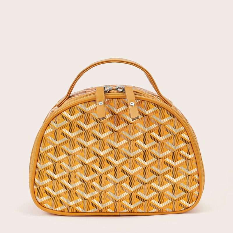 

Geometric Pattern Makeup Bag, Yellow