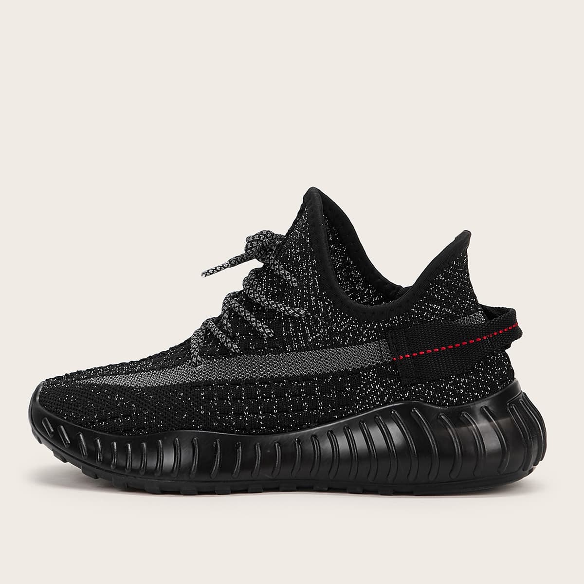 

Lace-up Front Wide Fit Sneakers, Black