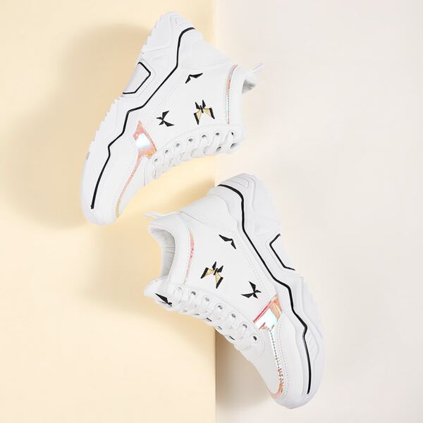 

Embroidered Detail Chunky Sneakers