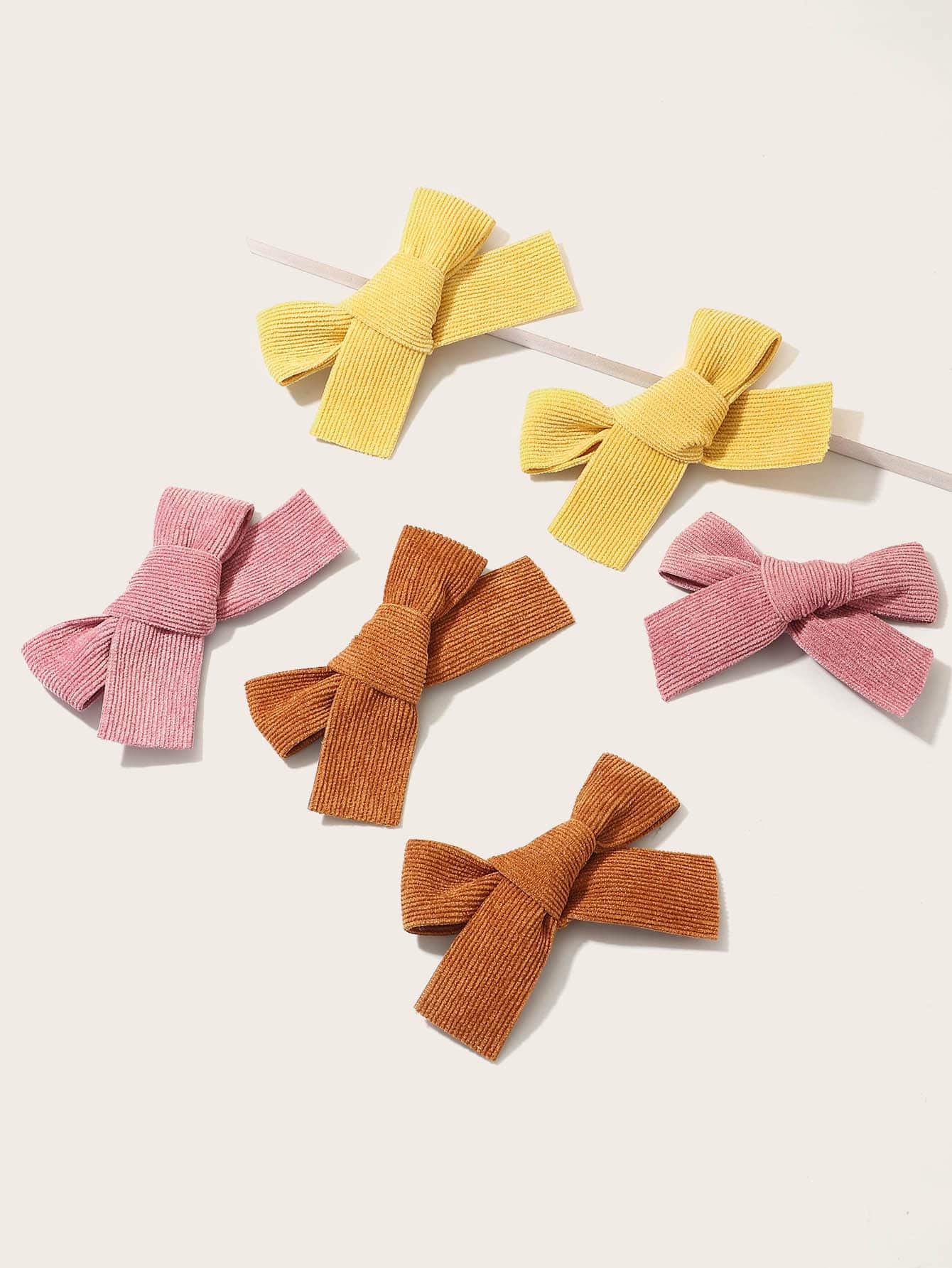 6pcs Girls Bow Knot Decor Hair Clip
