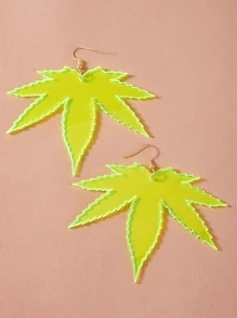 1pair Maple Leaf Drop Earrings