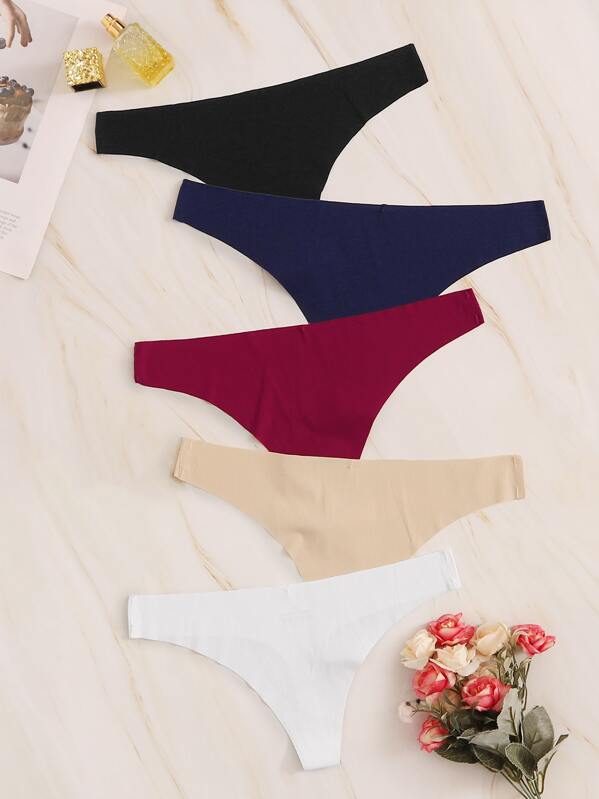 

5pack Solid Panty Set, Multicolor