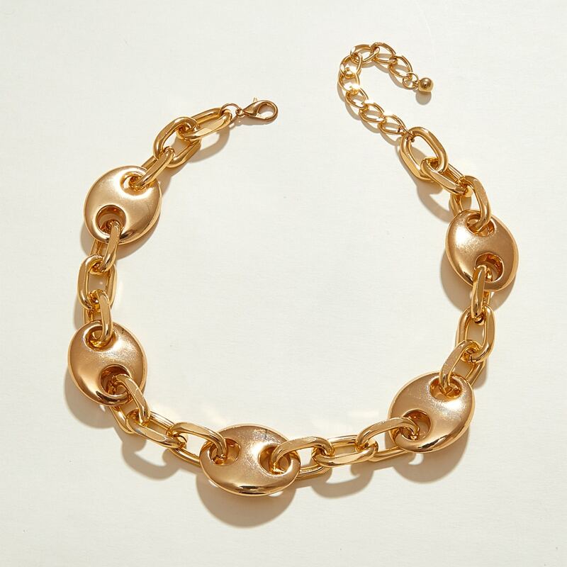 

1pc Simple Chain Necklace, Gold