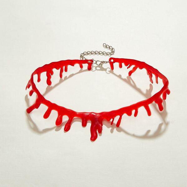 

1pc Halloween Choker, Red