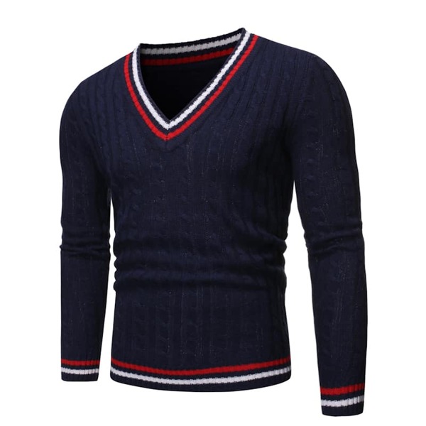 

Men Cable Knit Cricket Sweater, Navy