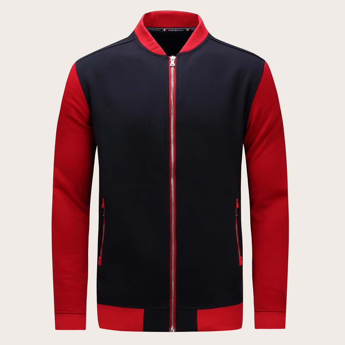 

Guys Contrast Sleeve Bomber Jacket, Multicolor