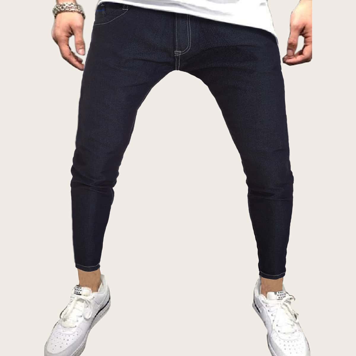 

Guys Raw Wash Skinny Jeans, Navy